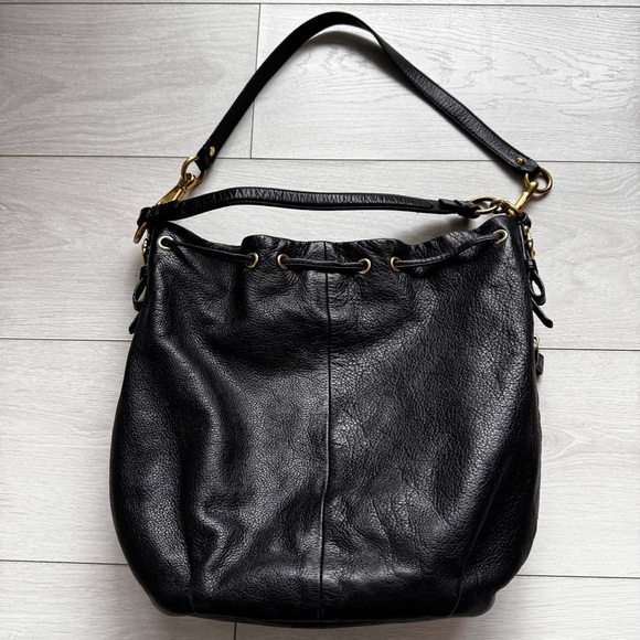 Coach Madison F1120-17016 Pebbled Leather Hobo Drawstring Bucket Purse Bag - Picture 13 of 13